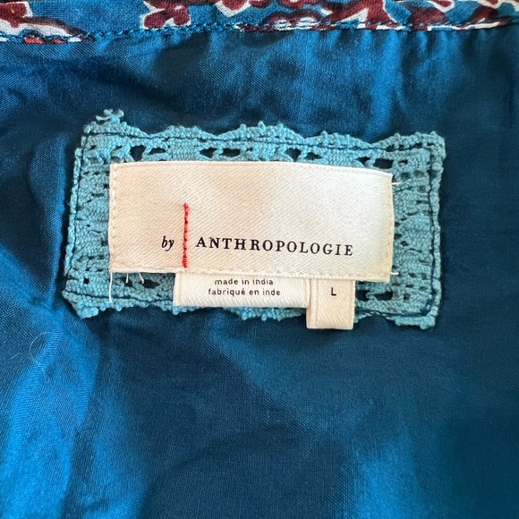 Anthropologie Sasha ruffled maxi dress💙🤍🩵 - Picture 10 of 13